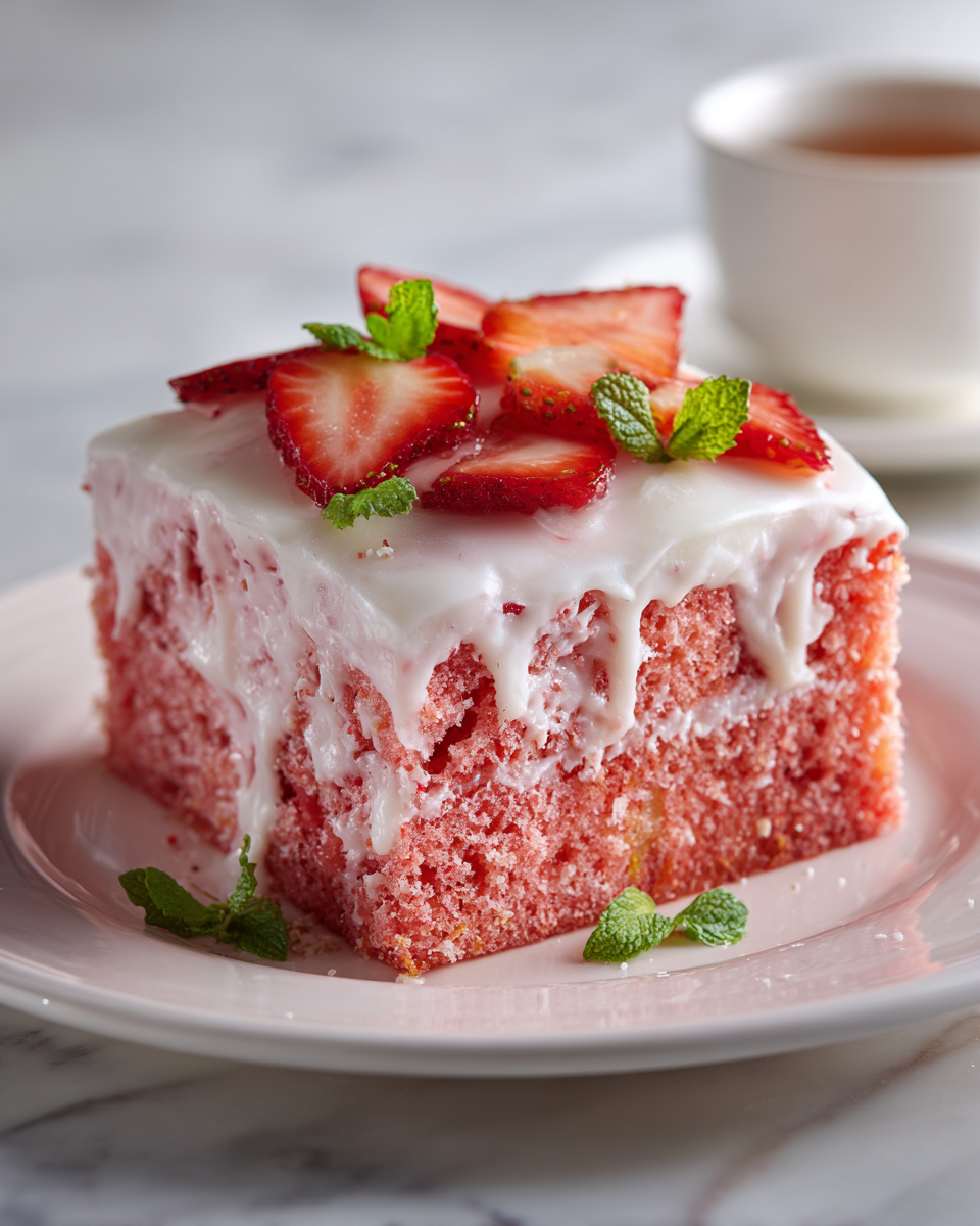 Tarta de fresa fresca decorada con fresas y glaseado, ideal para celebraciones primaverales