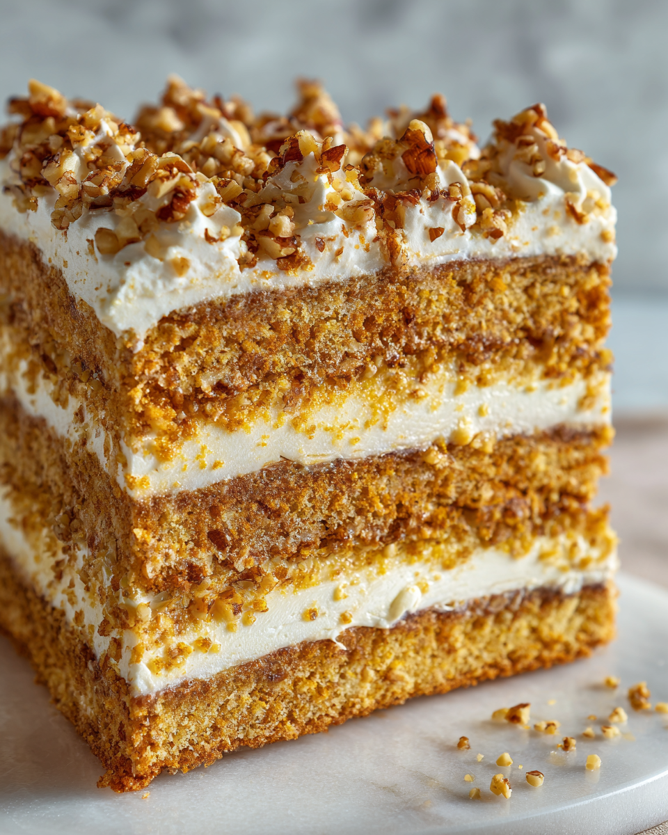 Torta Blitz de Nueces deliciosa y esponjosa, perfecta para celebraciones con un rico sabor a nuez