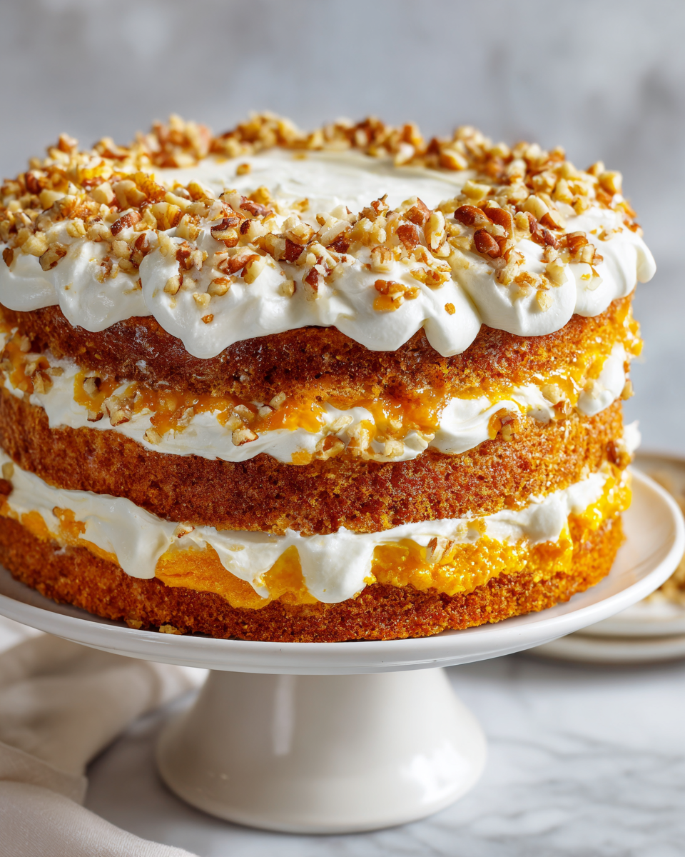 Torta Blitz de Nueces deliciosa y esponjosa, perfecta para celebraciones con un rico sabor a nuez